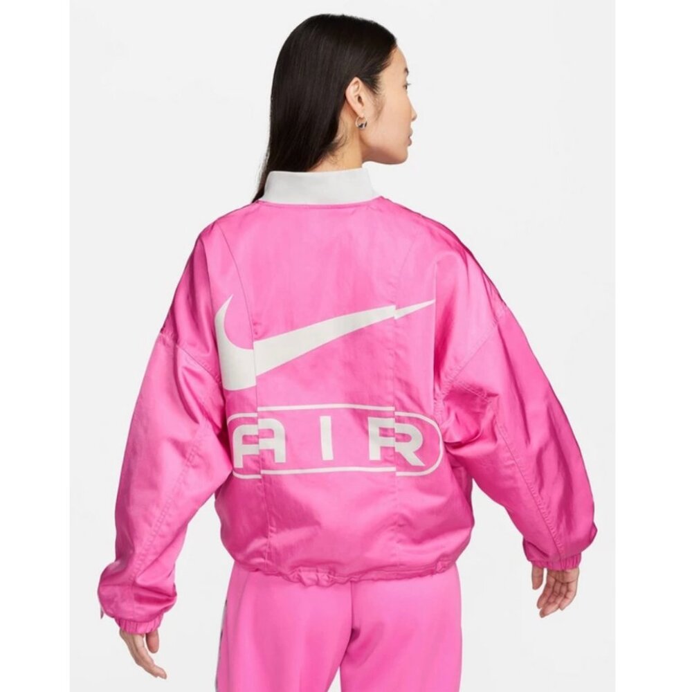 Nike Women's Air Oversized Woven Bomber Jacket Pink - Size S - Picture 5 of 7